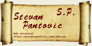 Stevan Pantović vizit kartica